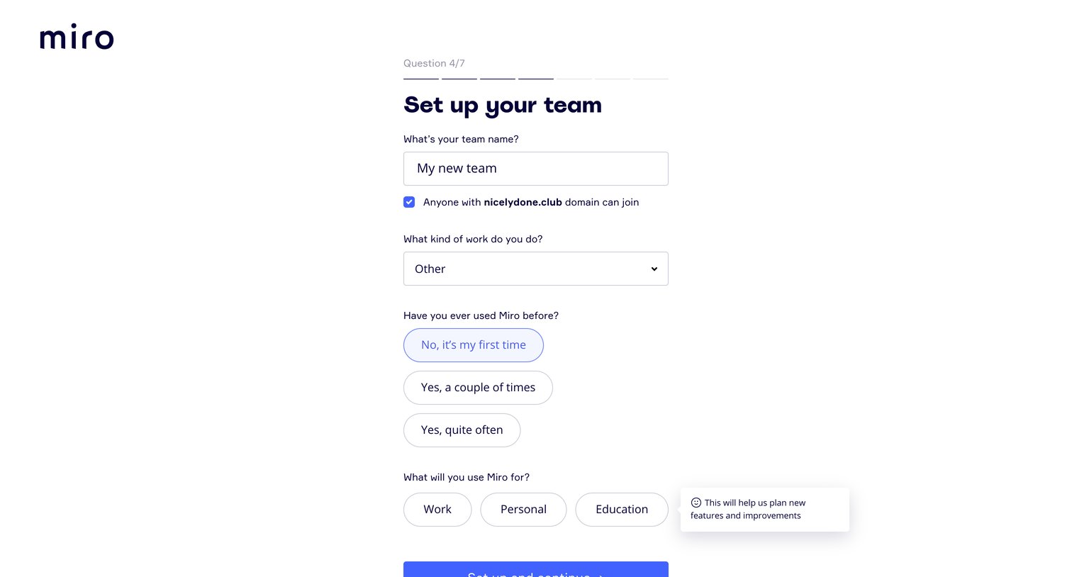 Miro - Miro | Online Whiteboard for Visual Collaboration screen