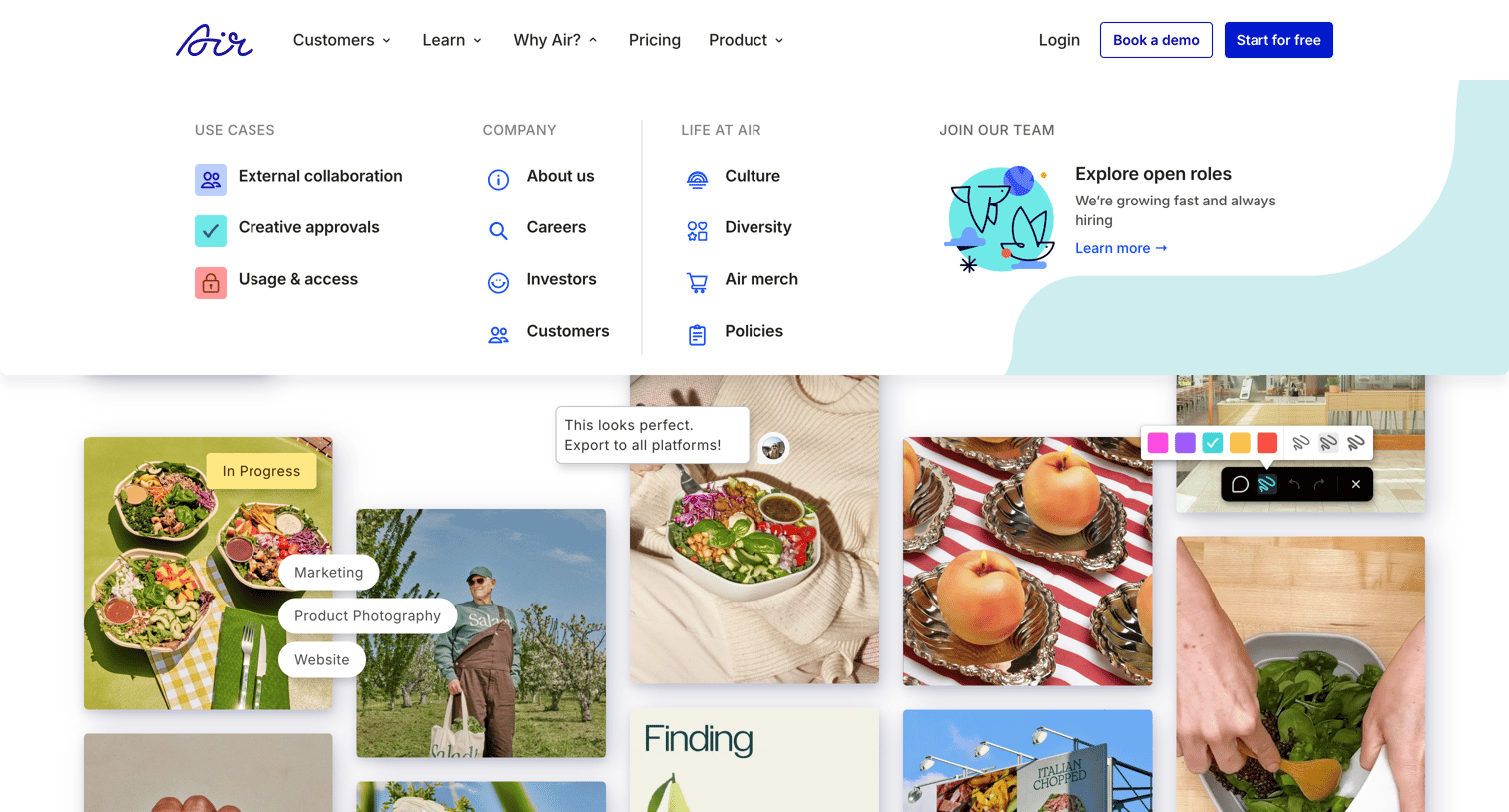 Air - Creative Operations Platform for Creative Teams | Air screen