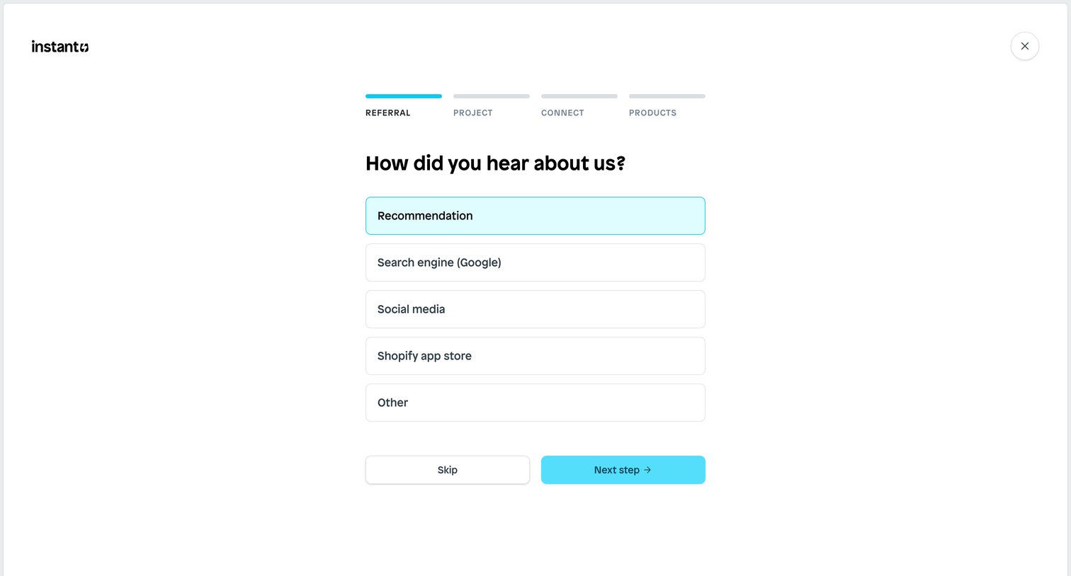 Instant - Instant Landing Page Builder for Shopify | Instant screen