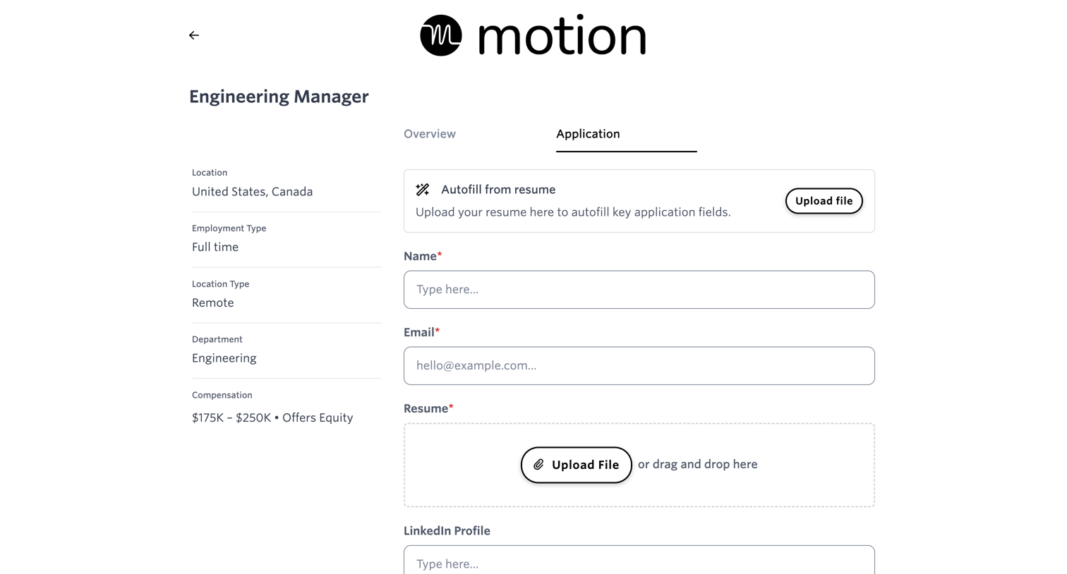 Motion - Engineering Manager @ Motion screen