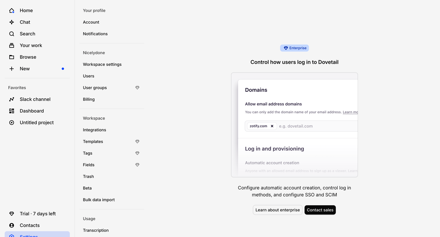 Dovetail - Dovetail – Customer Intelligence Platform screen