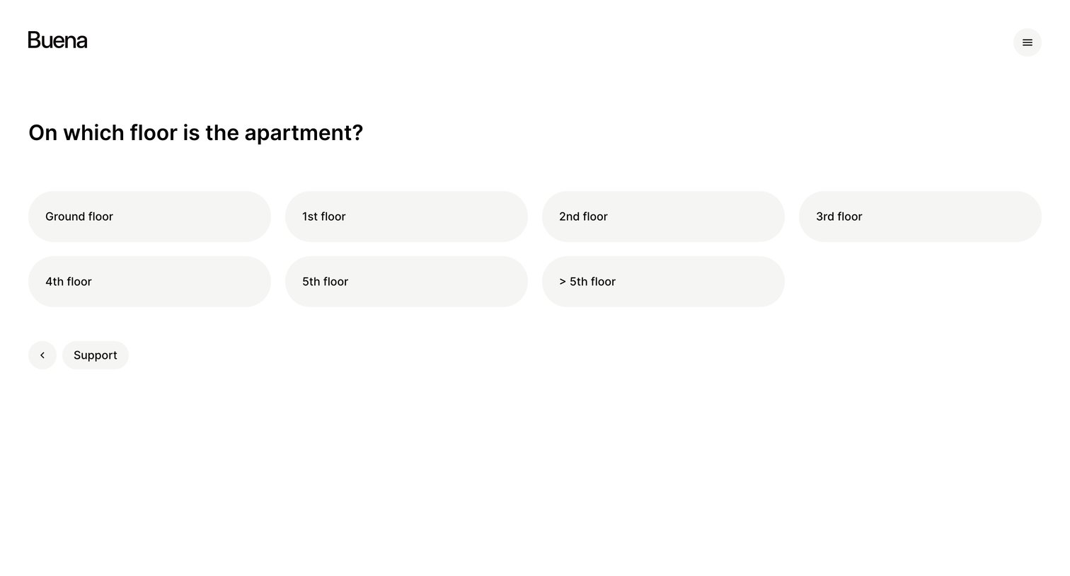 Buena - Inquiry On which floor is the apartment screen