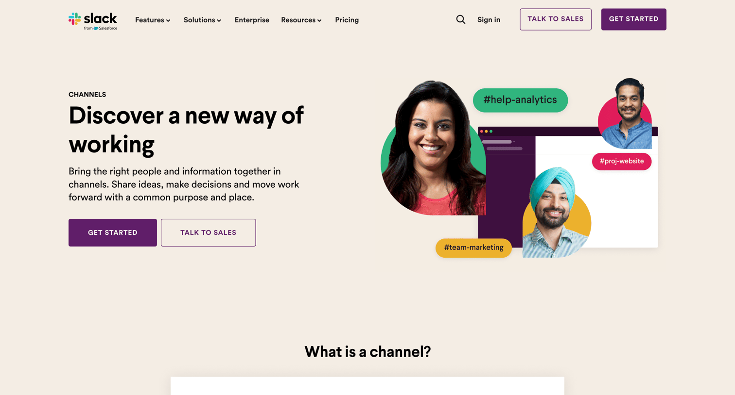 Slack - Slack Channels | Collaborate with Teams in Group Chat screen