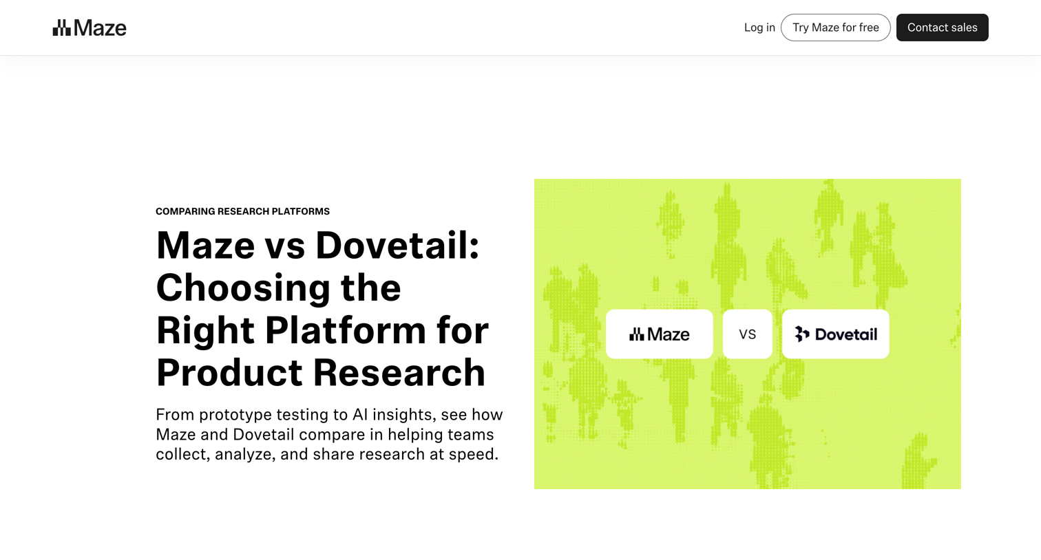 Maze - Compare Maze and Dovetail Which Fits Your Team screen