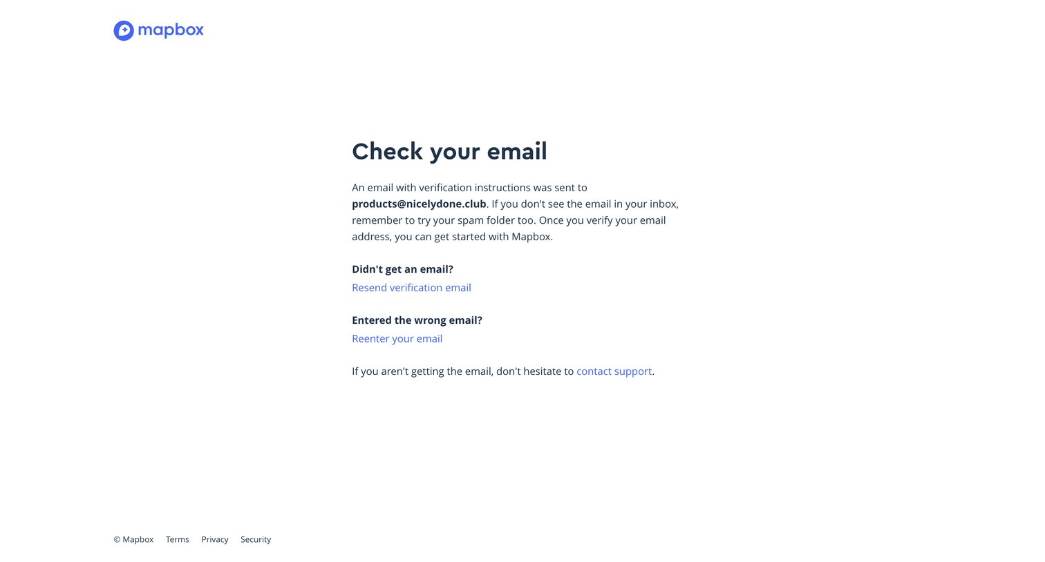 Mapbox - Account | Mapbox screen