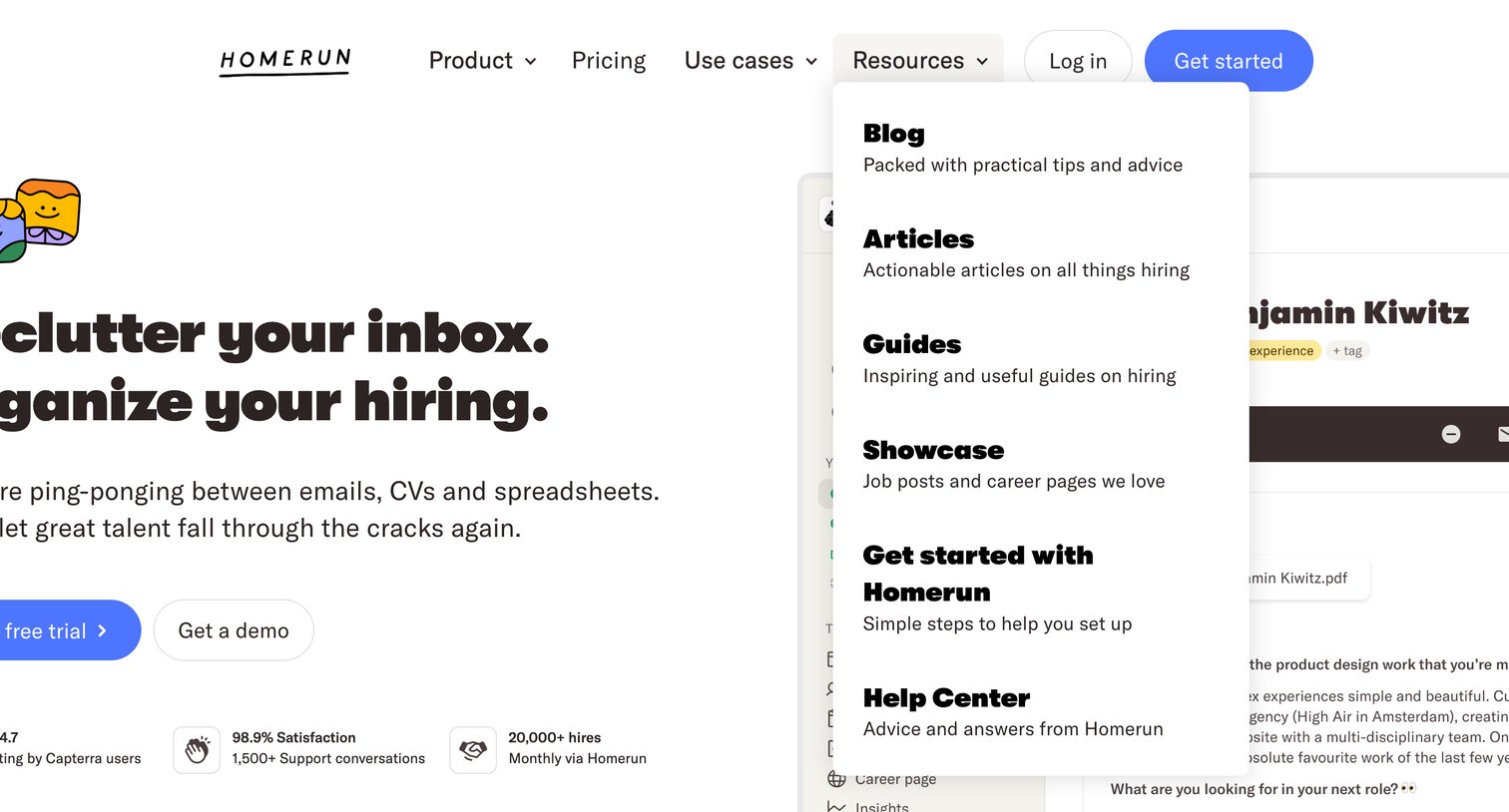 Homerun - Homerun Your radically easy-to-use hiring tool for small business screen