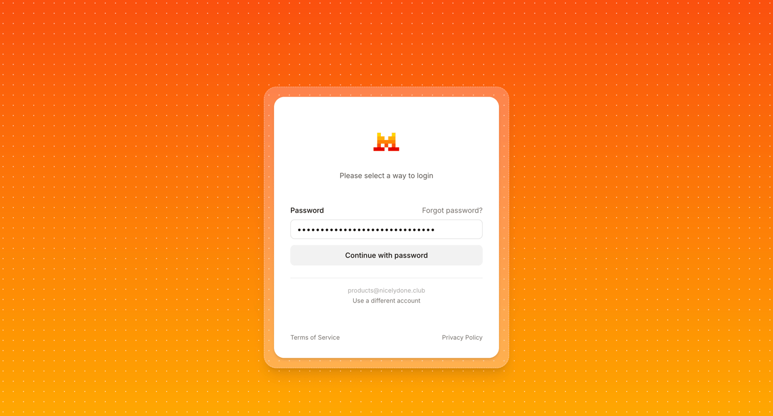 Mistral - Login - Mistral AI screen