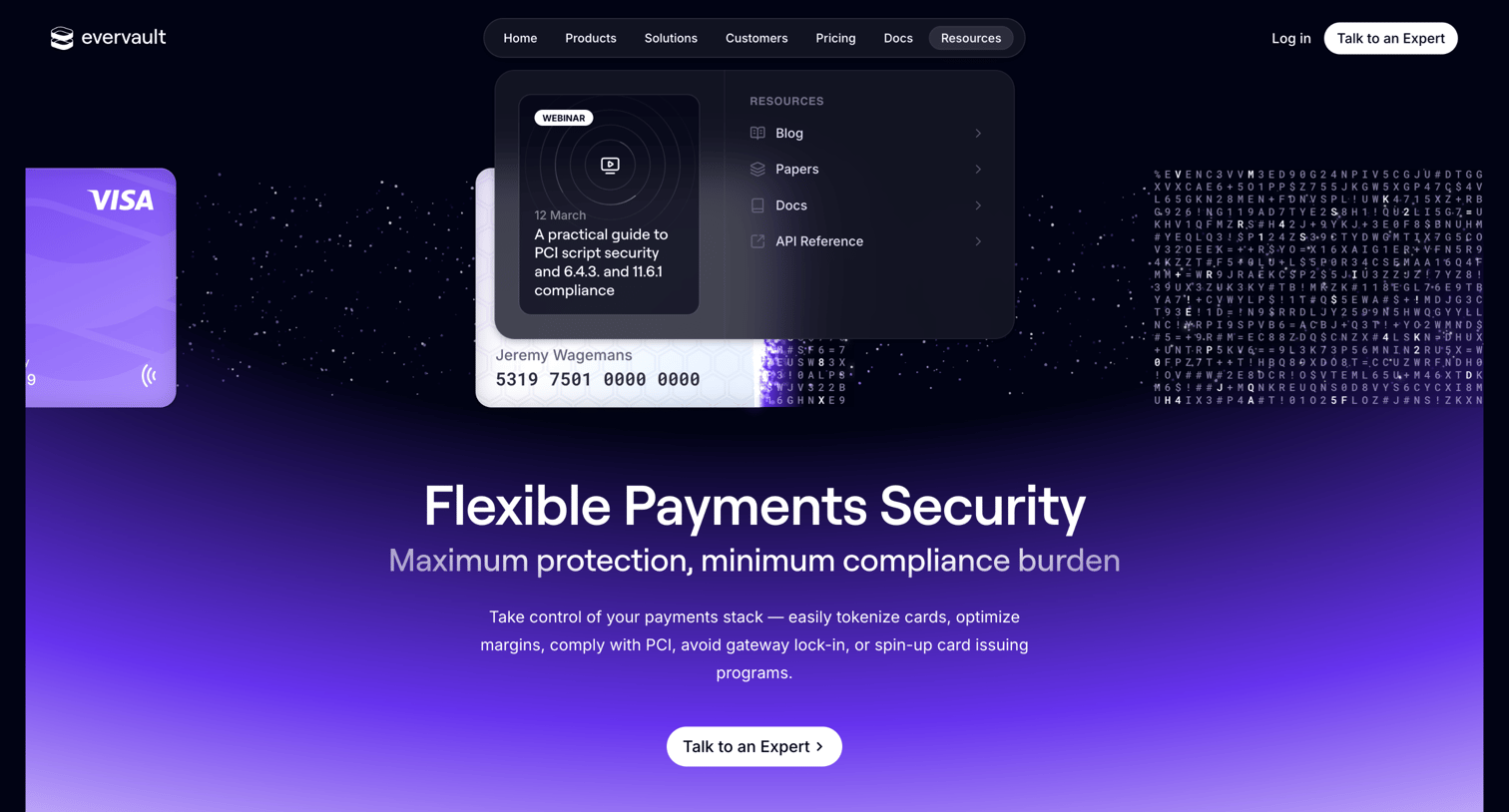 Evervault - Evervault — Flexible Payments Security screen