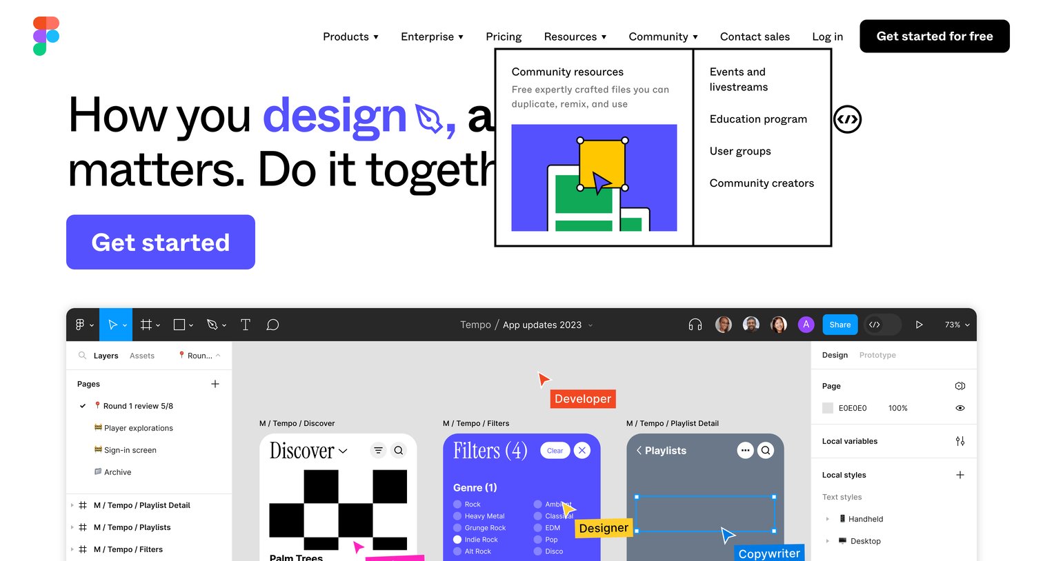 Figma - Figma The Collaborative Interface Design Tool screen