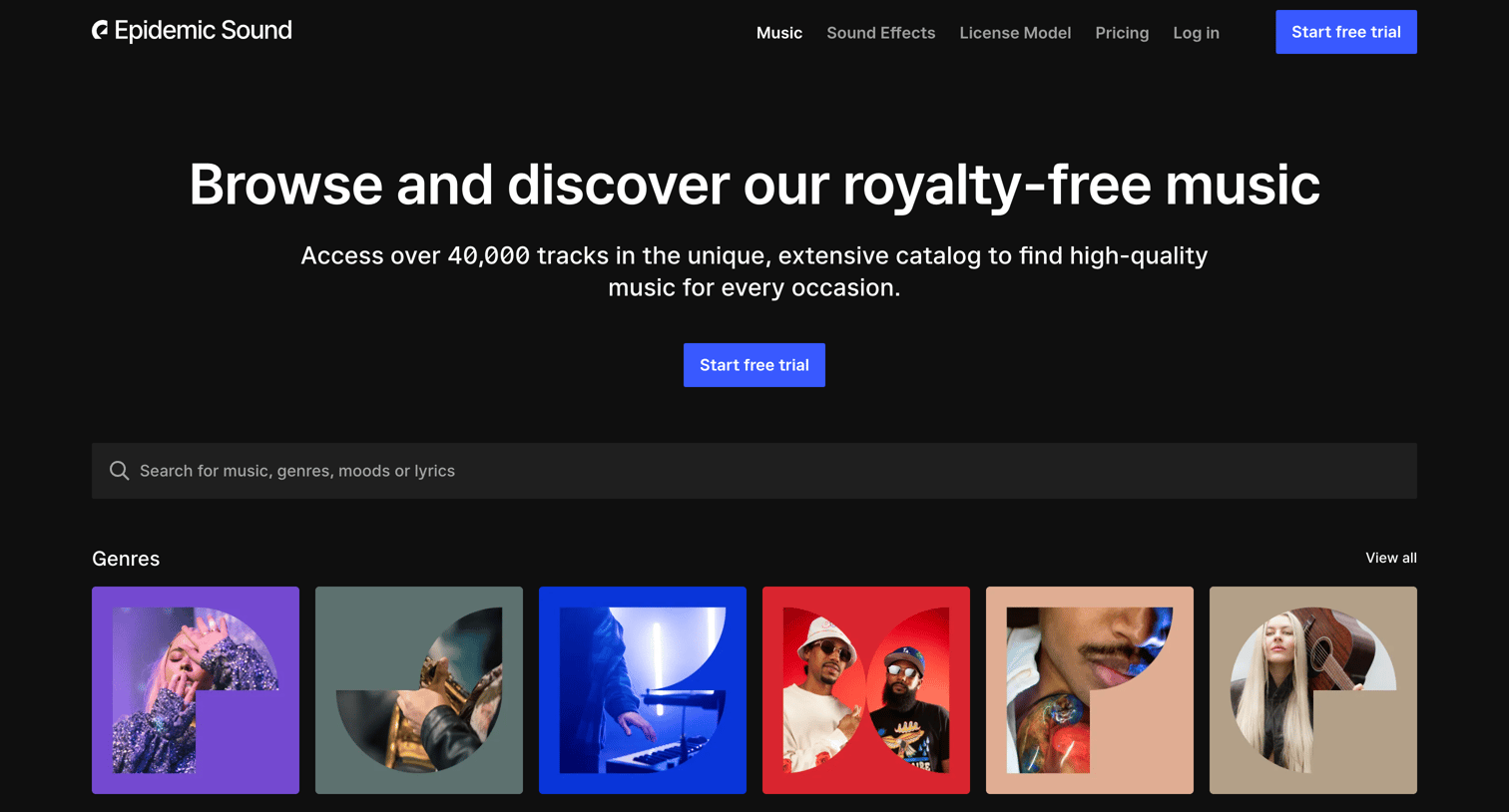 Epidemic Sound - Royalty-Free Music for Your Videos | Download  Epidemic Sound screen