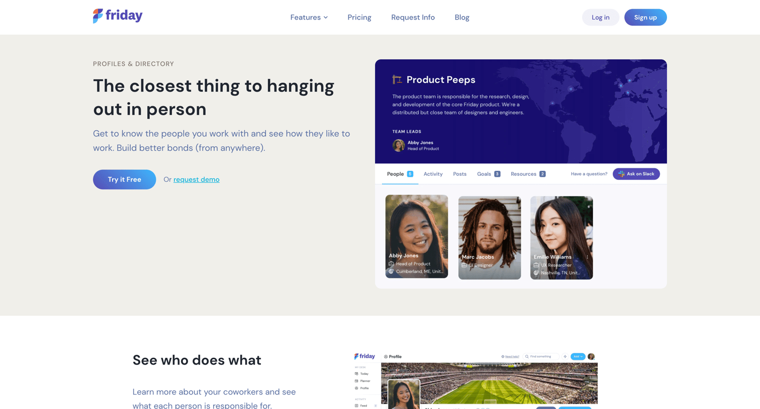 Friday - Employee Directory Software | Friday.app screen