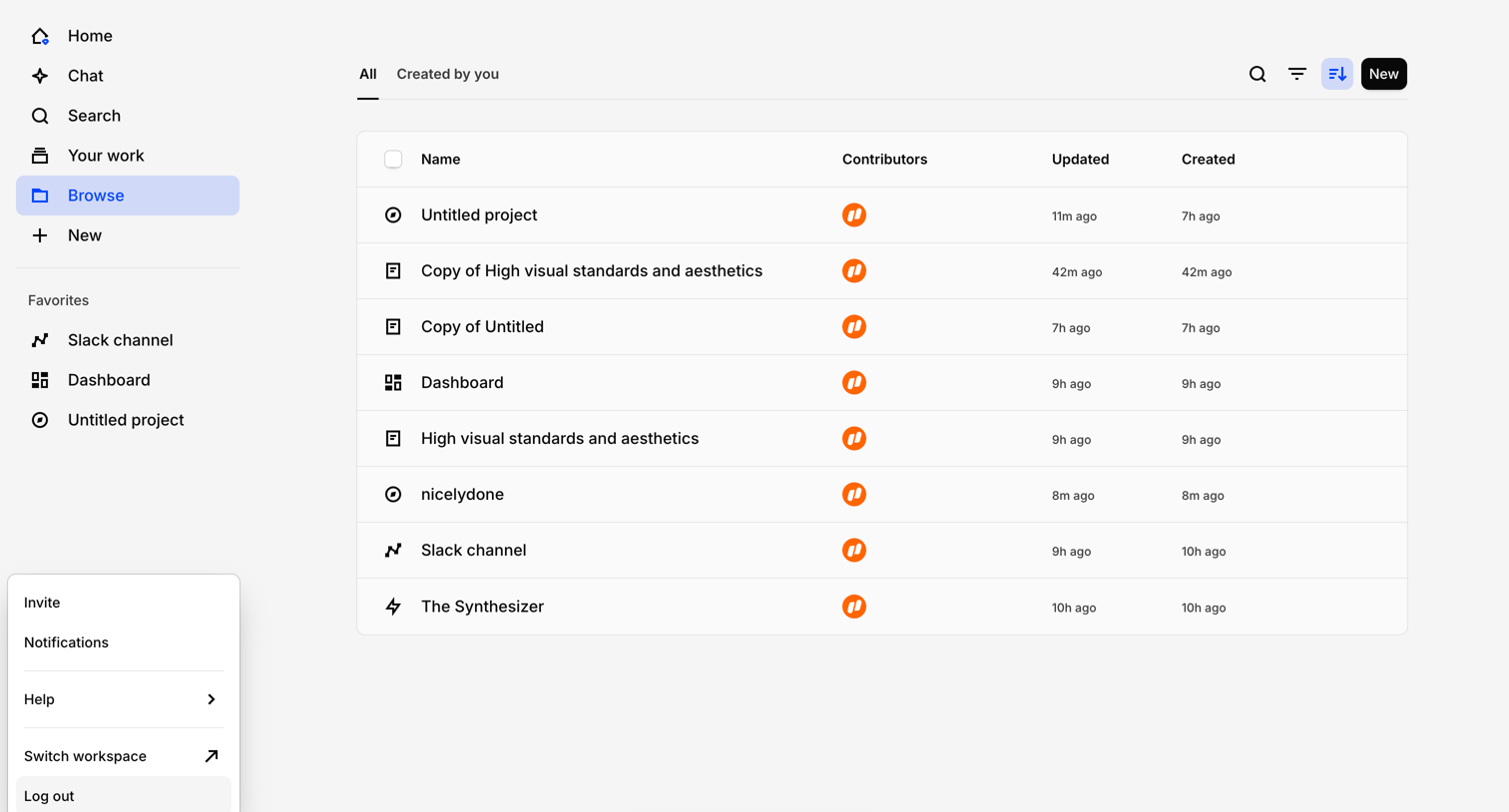 Dovetail - Browse – Dovetail screen