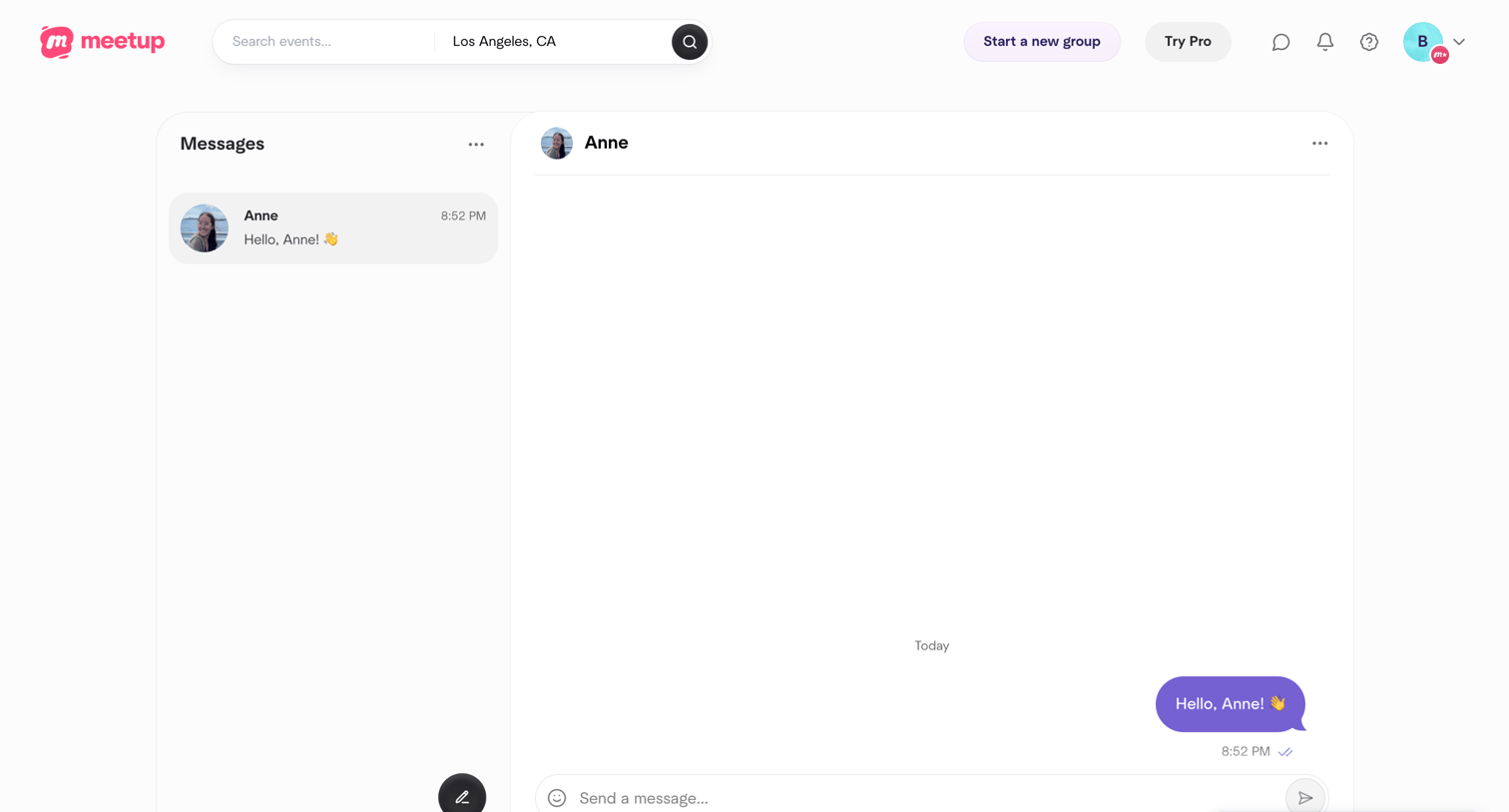 Direct messages | Meetup from Meetup