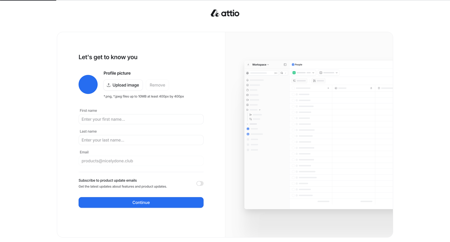 Attio screen