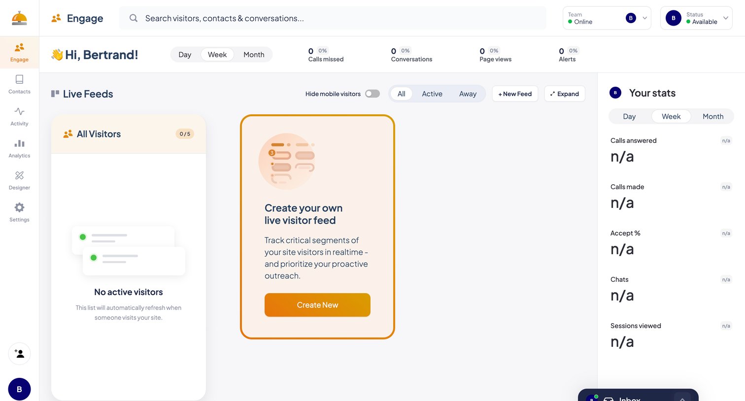 ServiceBell - ServiceBell - Engage screen