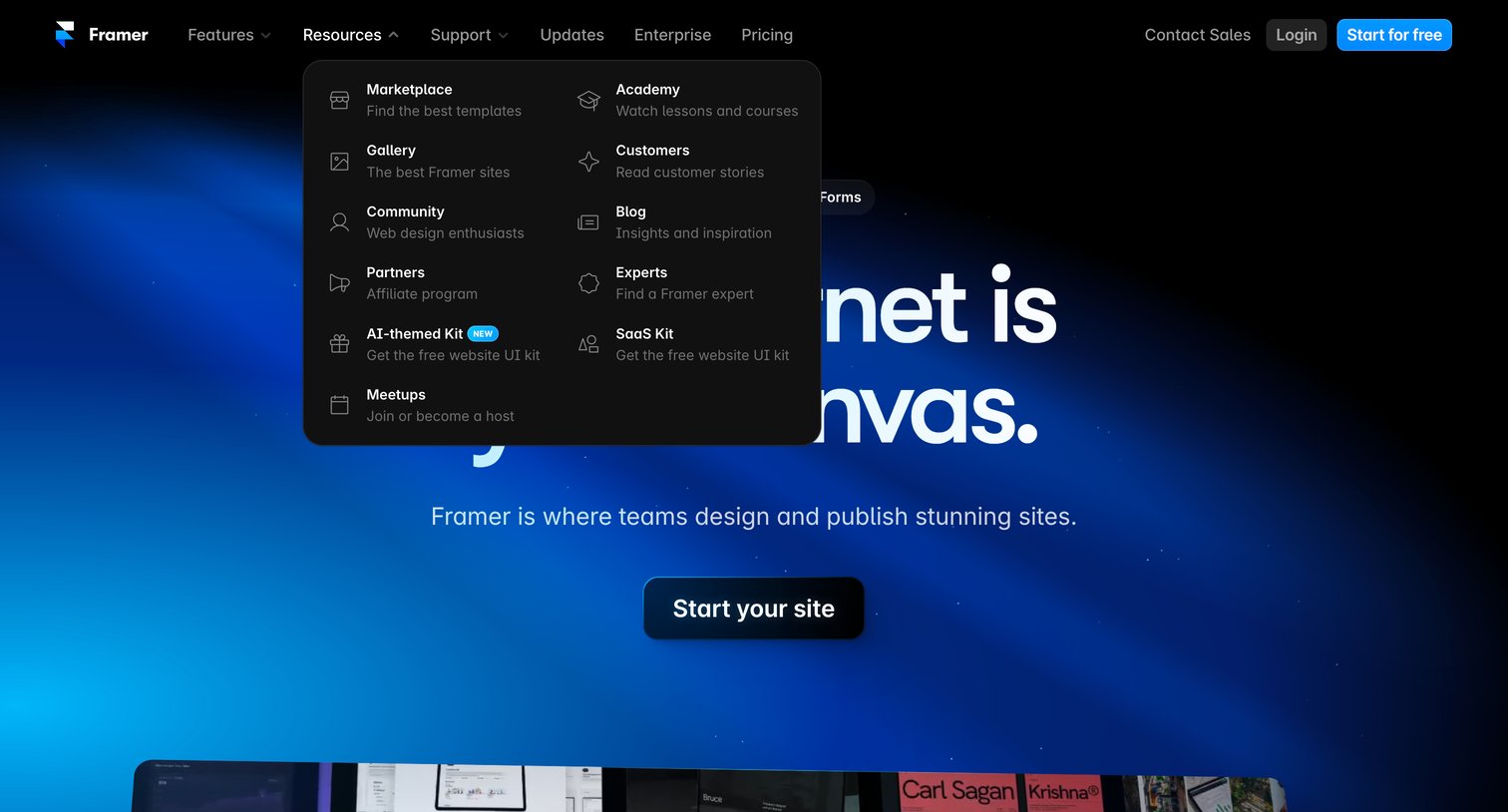 Framer - Framer — The internet is your canvas screen