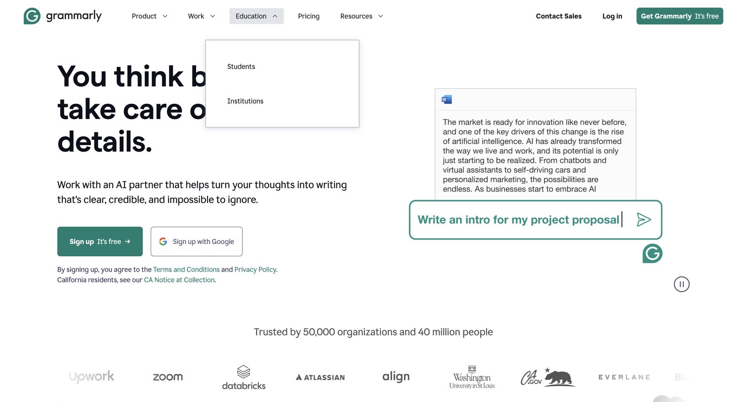 Grammarly - Grammarly Free AI Writing Assistance screen