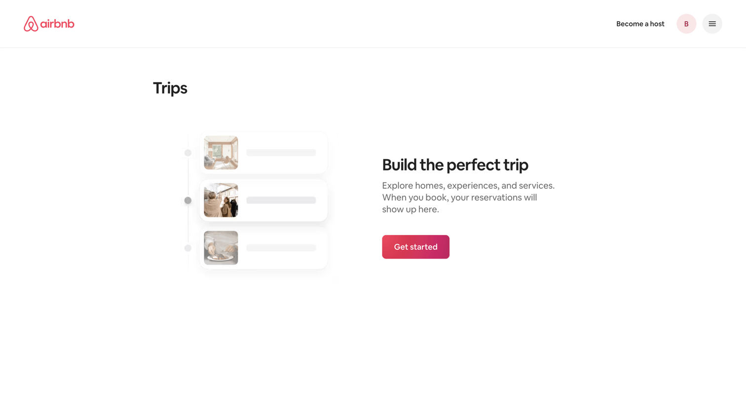 Airbnb - Your trips - Airbnb screen
