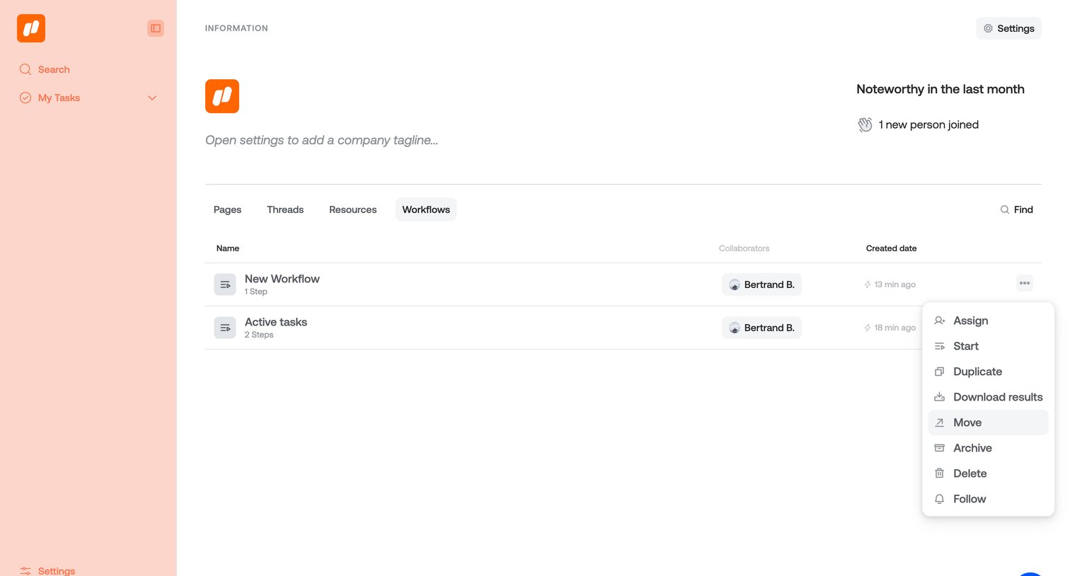 Qatalog - Workflows · Qatalog screen