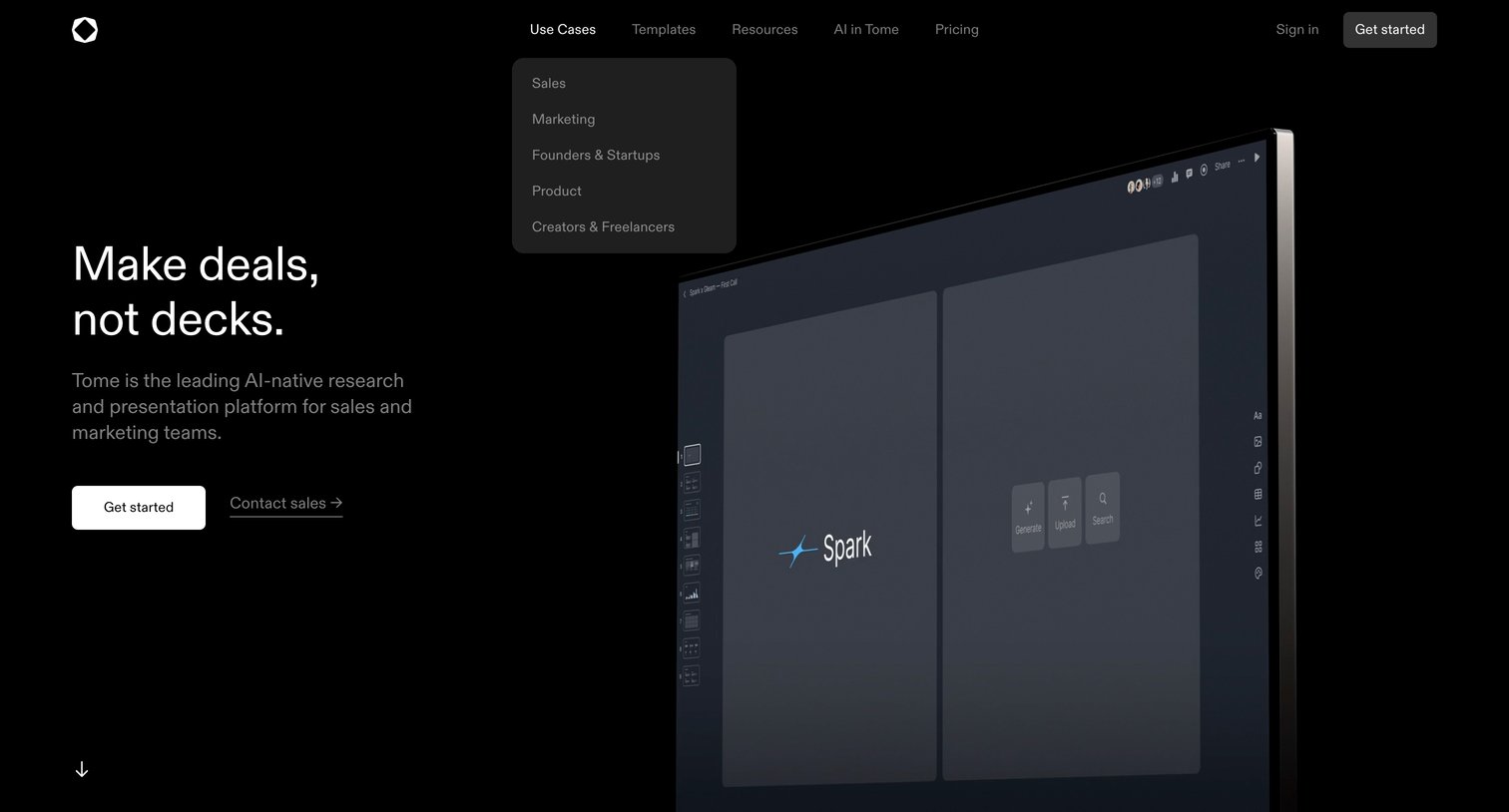 Tome - Tome — More effective business presentations screen
