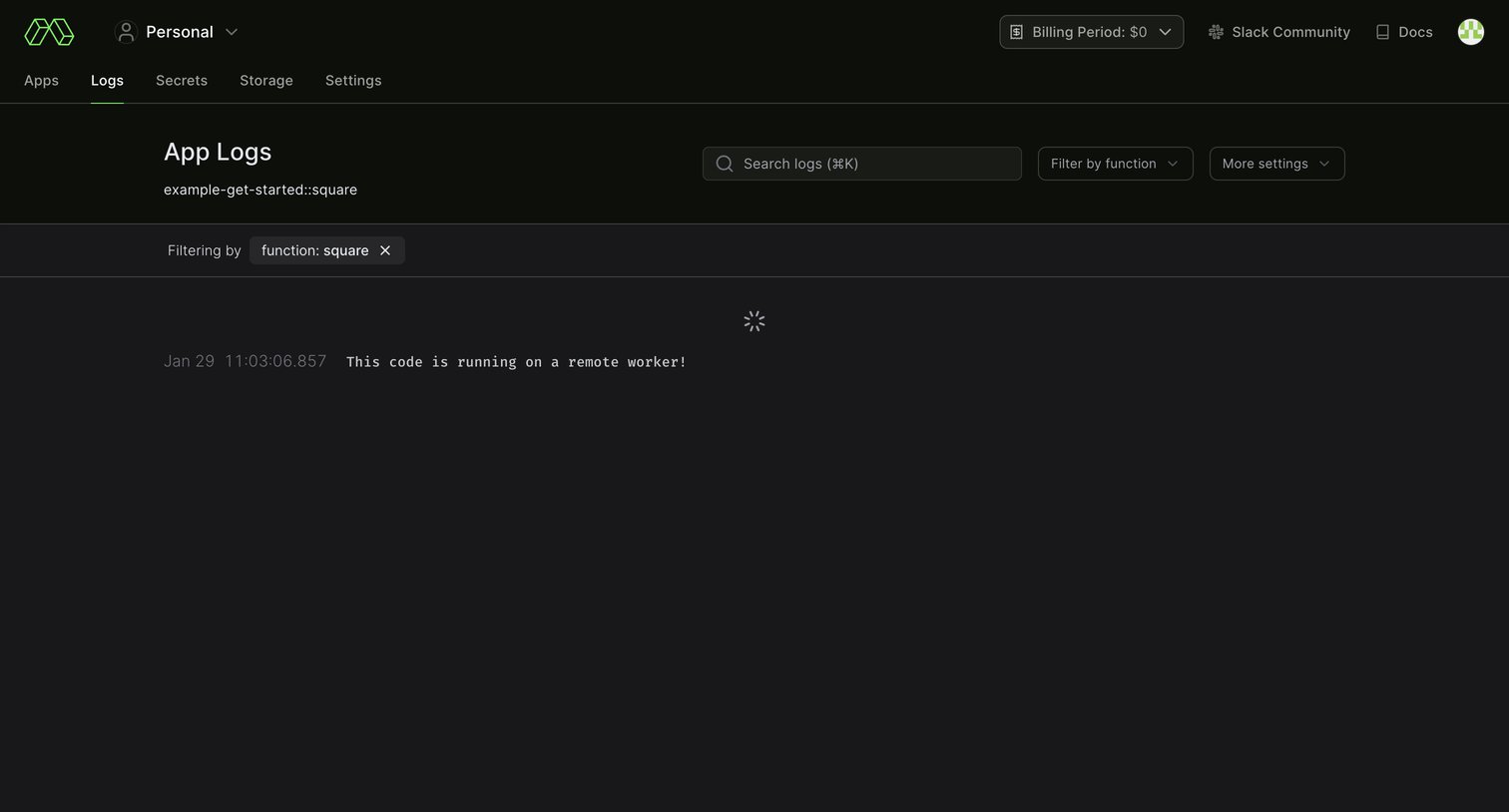 Modal screen