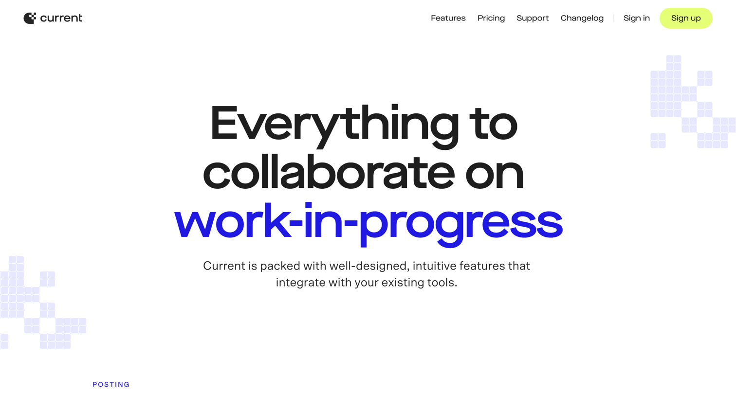 Current - Current ∙ All your team’s work in one place screen