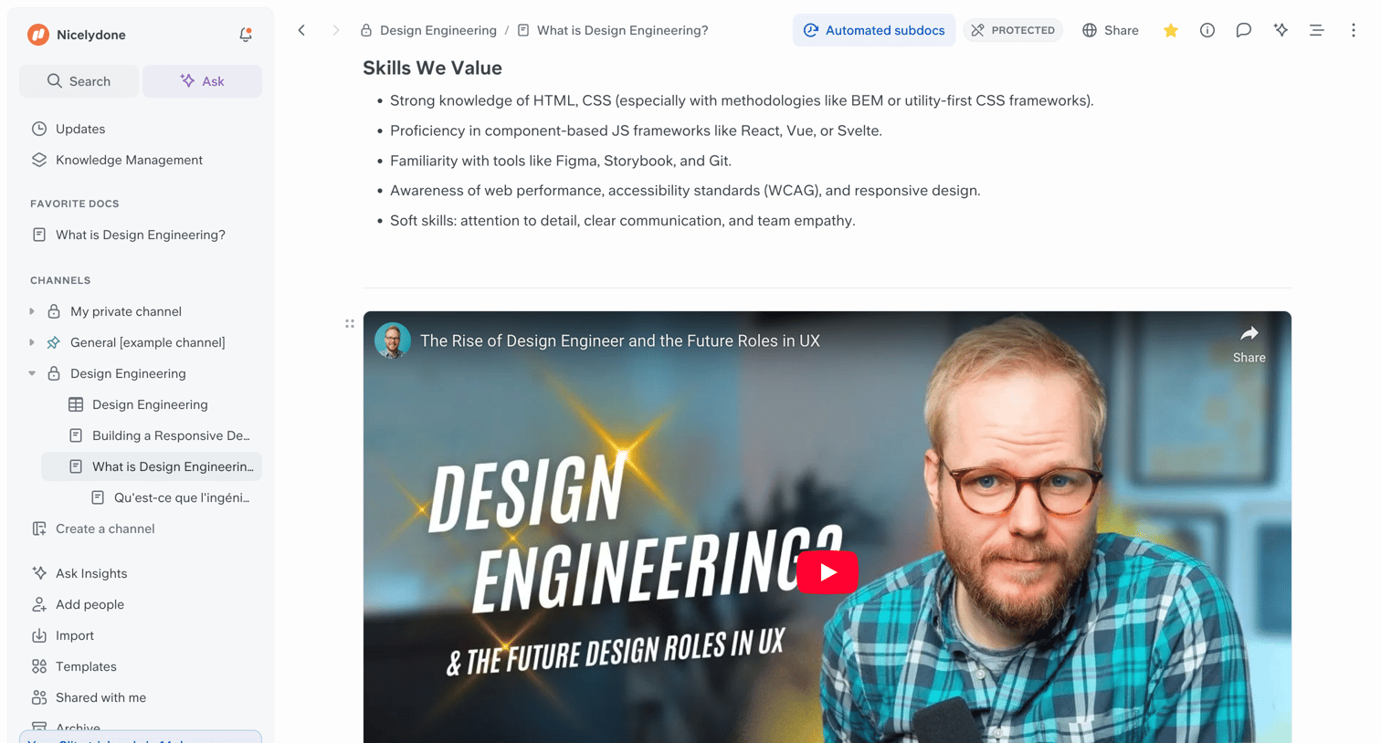 Slite - What is Design Engineering? screen