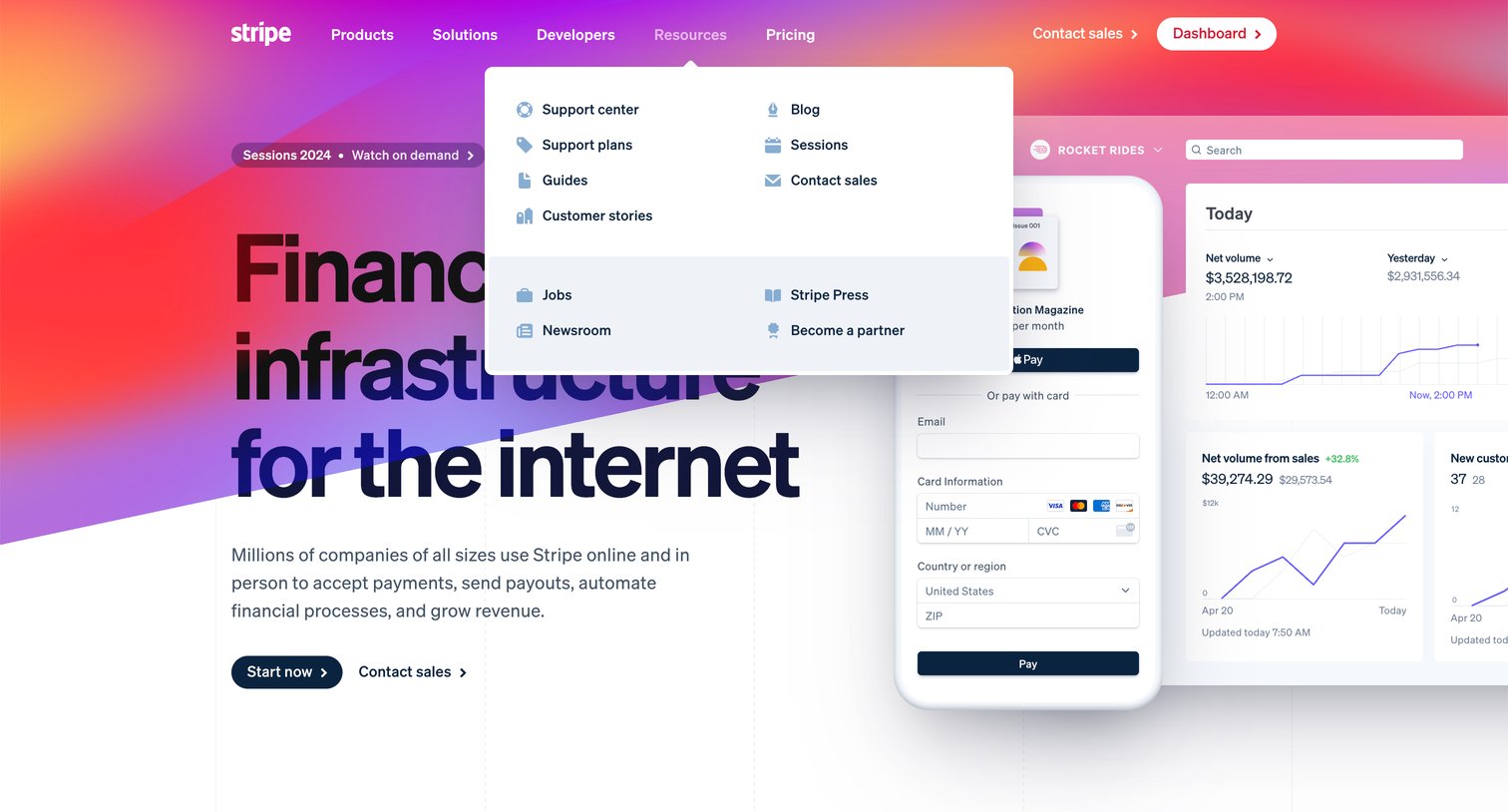 Stripe - Stripe | Financial Infrastructure for the Internet screen