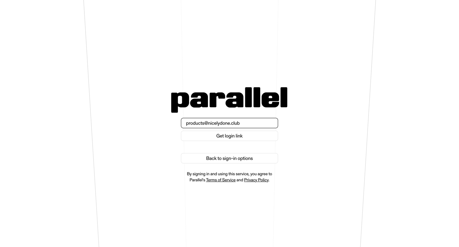 Parallel - Parallel Platform screen