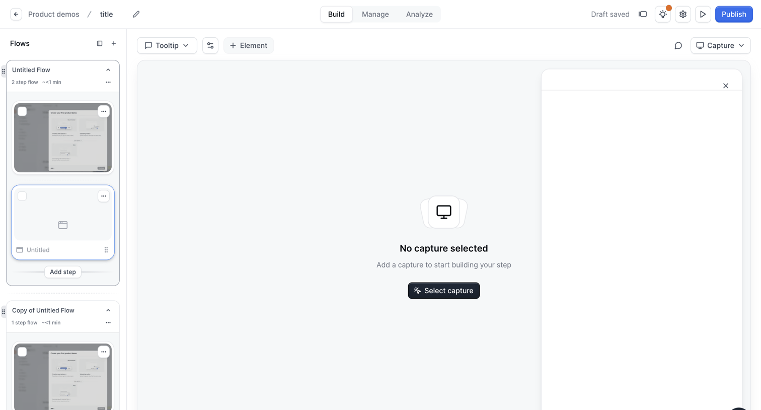 Navattic - Builder - Untitled Flow screen