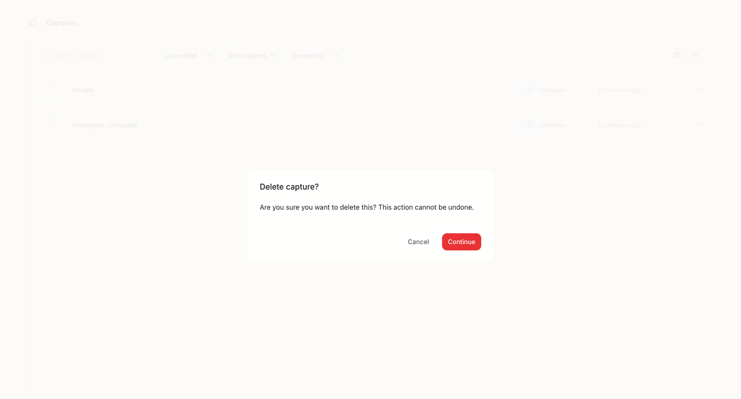 Alloy - Captures screen