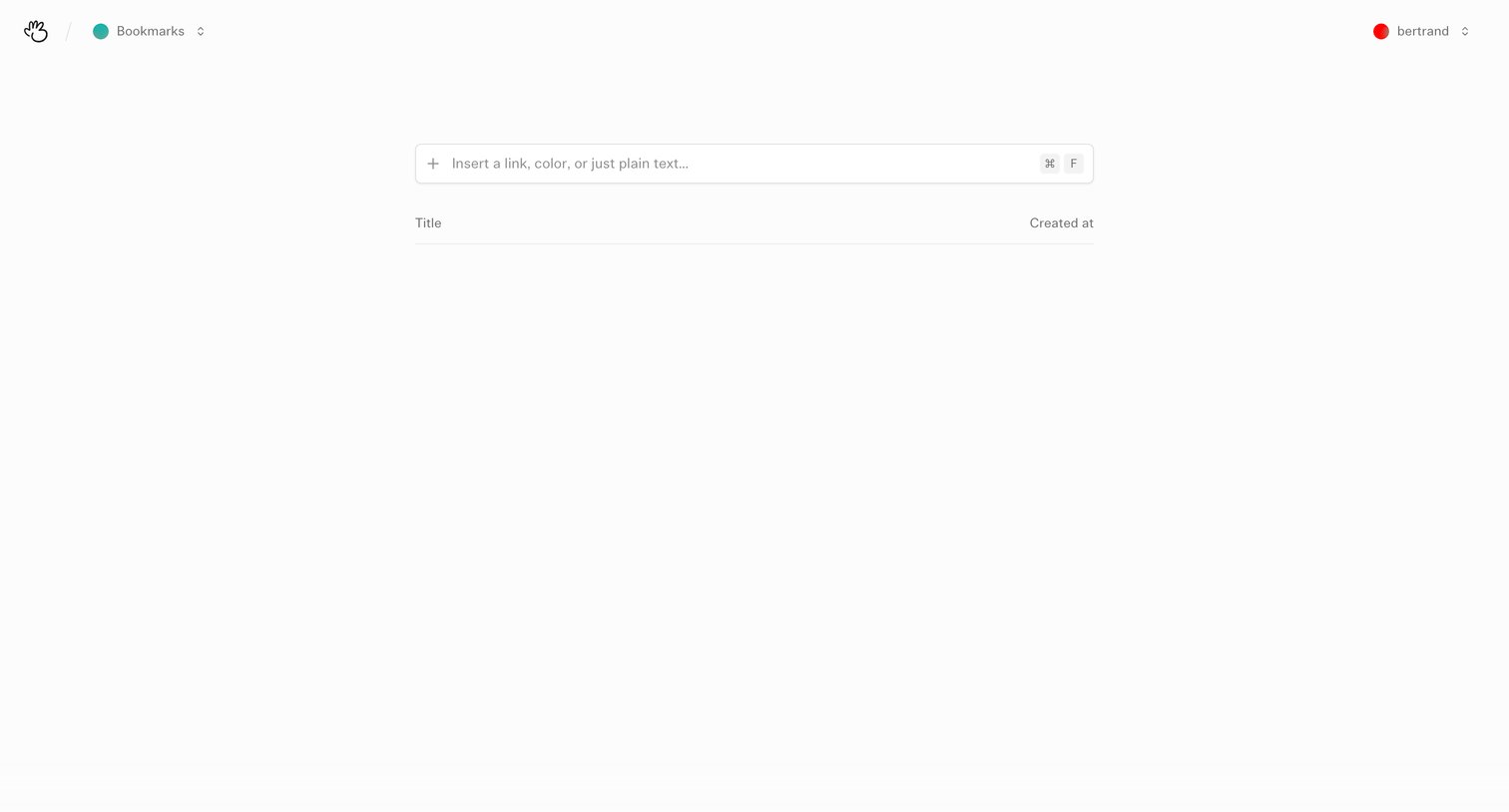 (Basic) Bookmarks - Bookmarks – Basic Bookmarks screen
