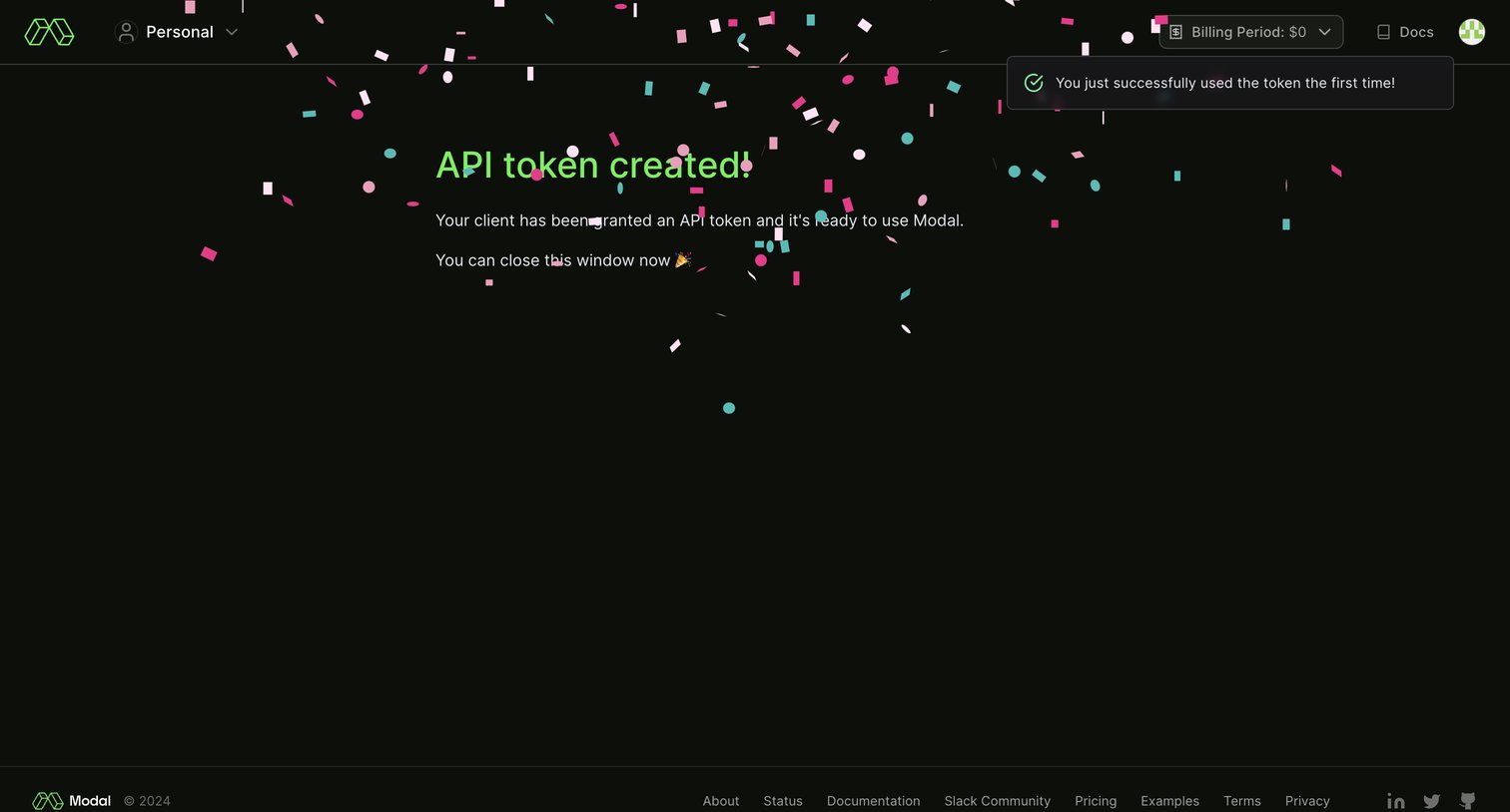 Modal screen