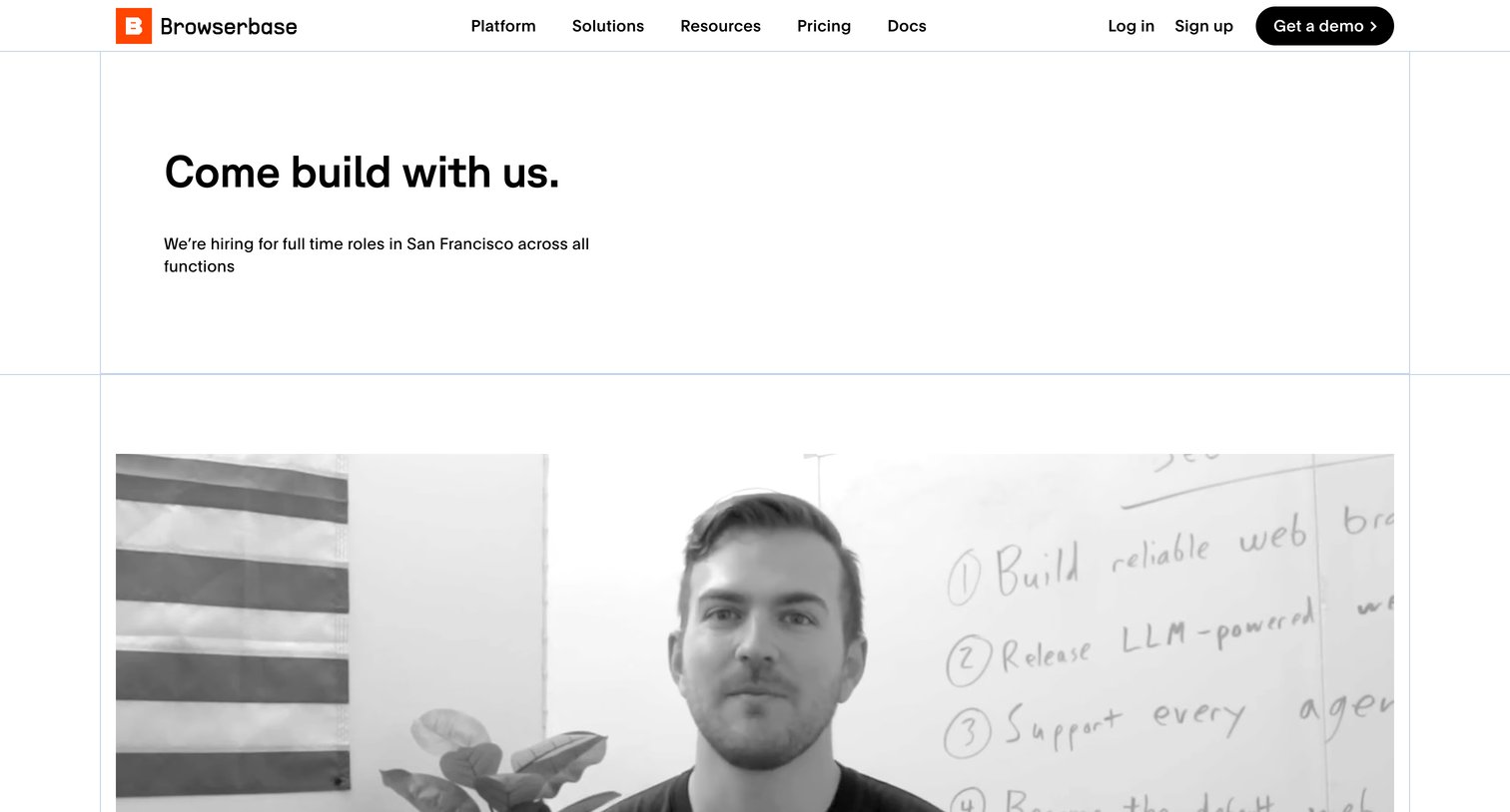 Browserbase - Browserbase Careers Hiring Across Functions, SF  Browserbase screen