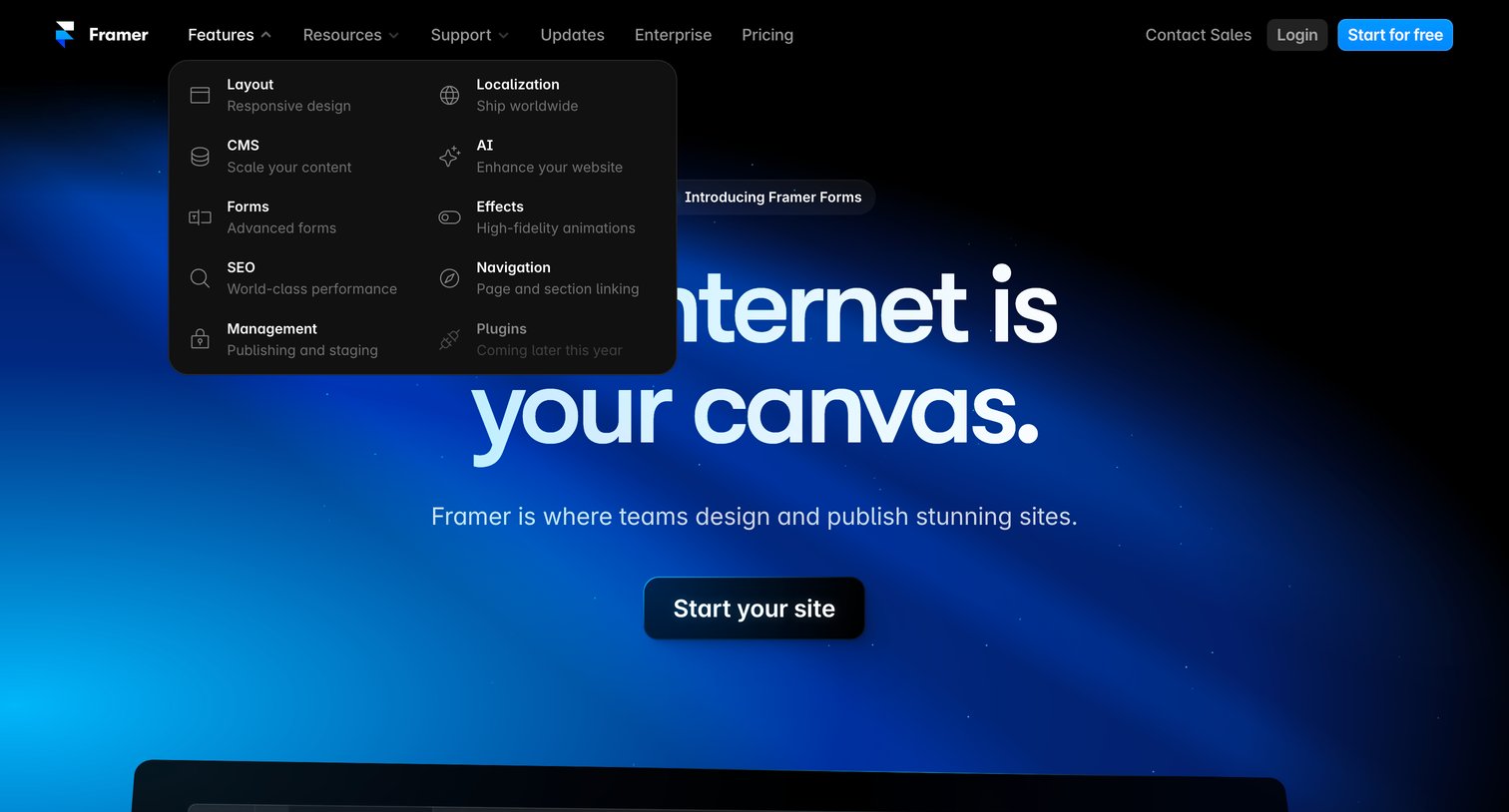 Framer - Framer — The internet is your canvas screen
