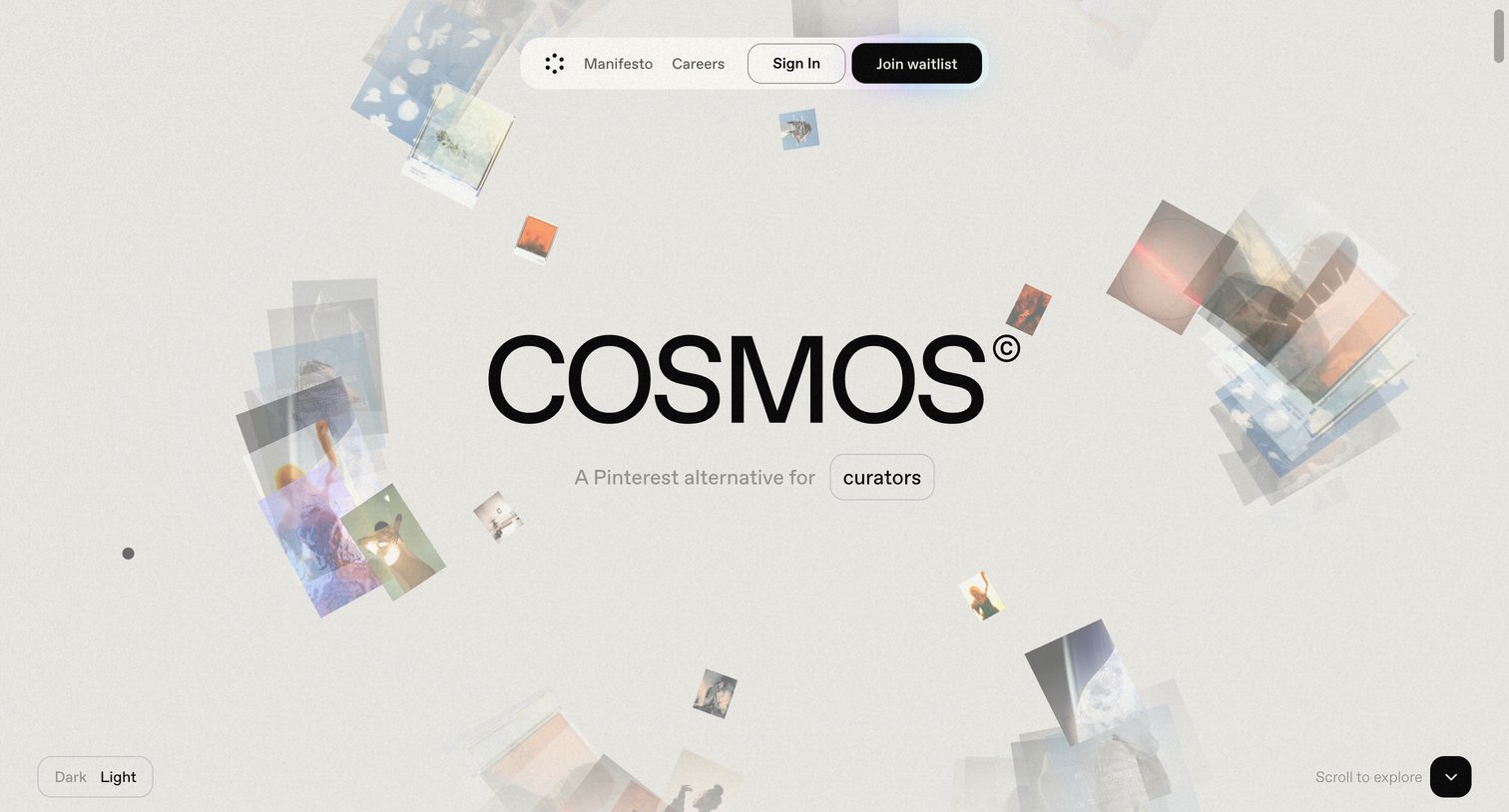 Cosmos - Welcome to Cosmos screen