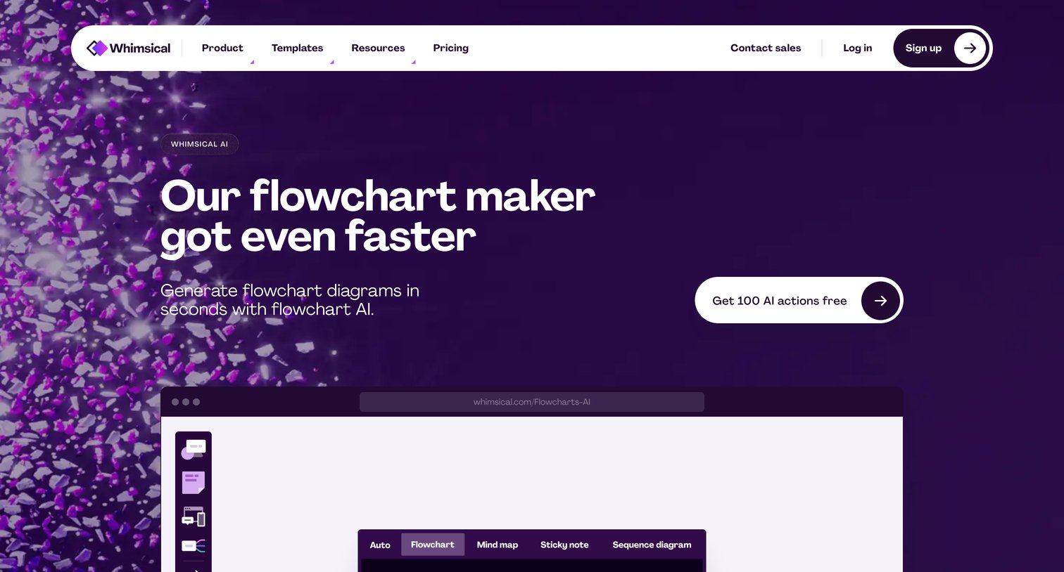 Whimsical - Flowchart AI screen