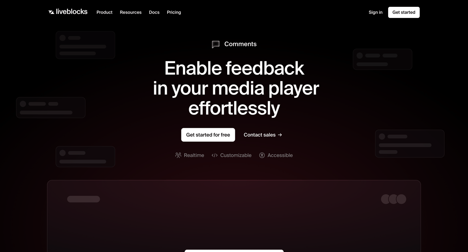 Liveblocks - Liveblocks Comments  Contextual commenting screen