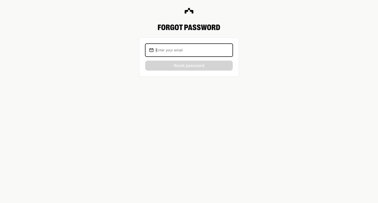 The org - Forgot password | The Org screen