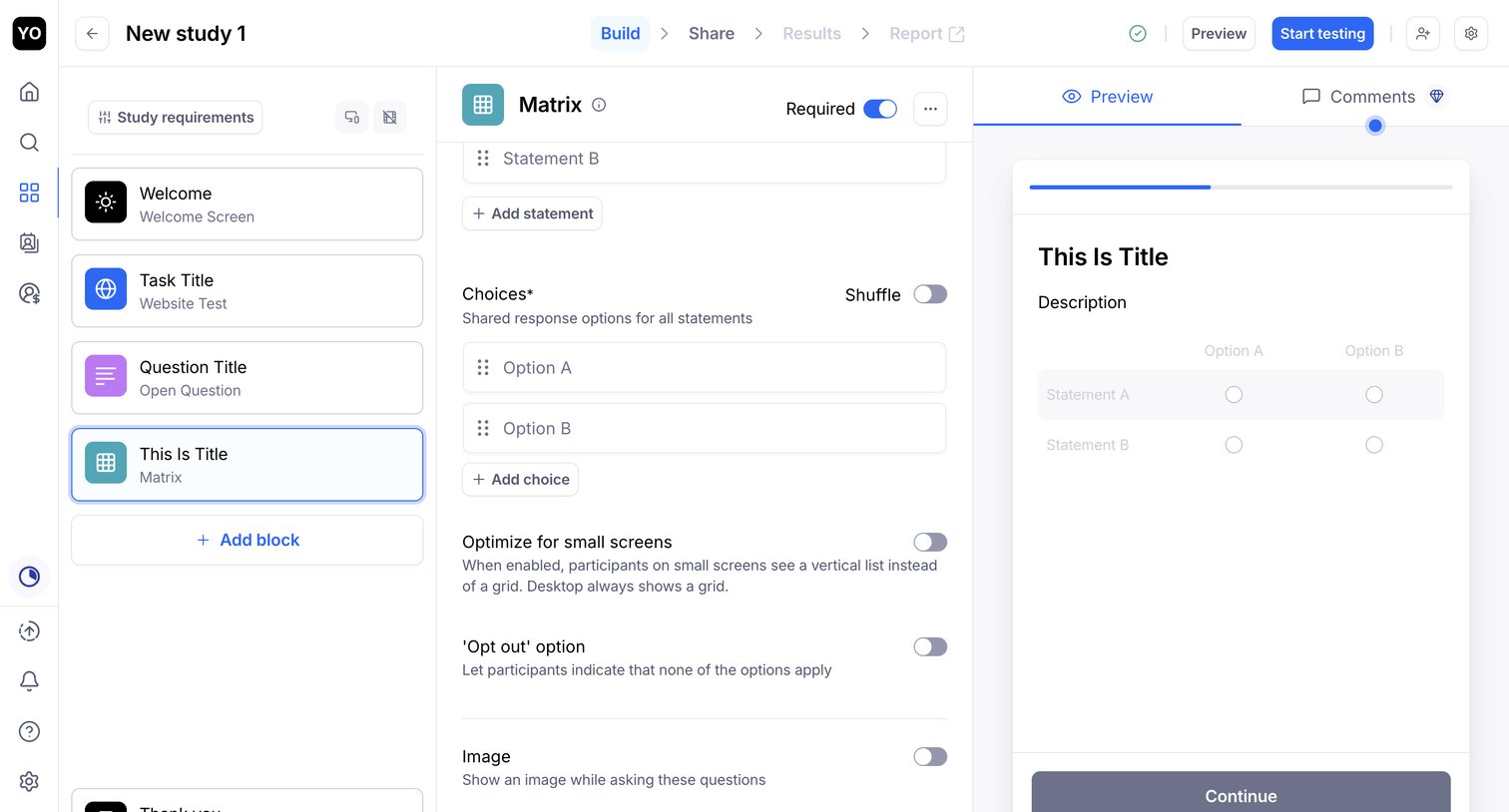 Maze - Your first project - Maze Draft screen