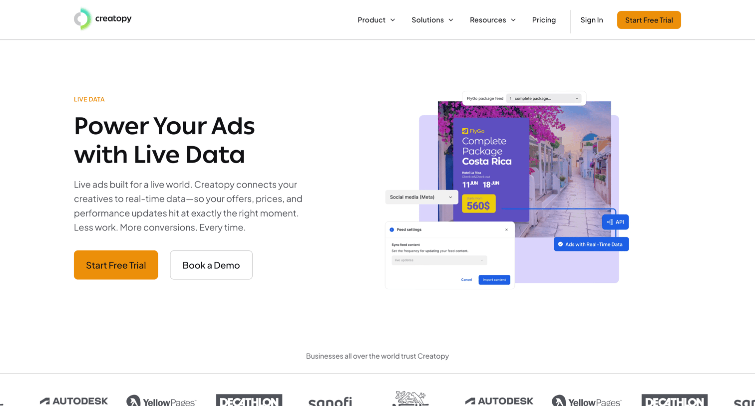 Creatopy - Unlock the Power of Real-Time Data with Live Data - Creatopy screen