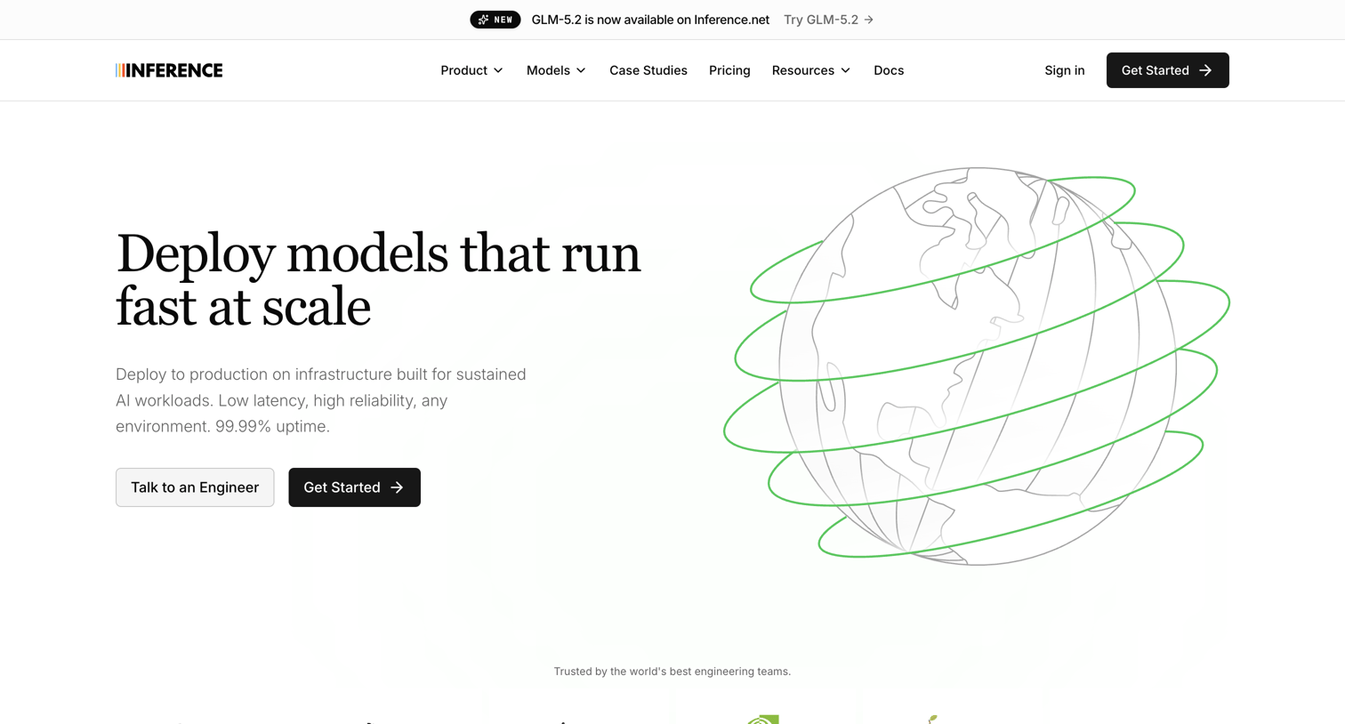 Inference - Deploy | Inference.net screen