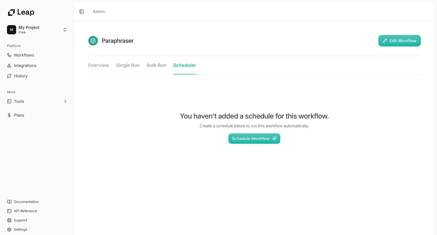 Leap - Leap AI | Automate any workflow with AI screen