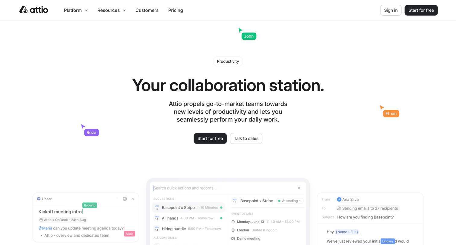 Attio - Work & collaboration Attio screen