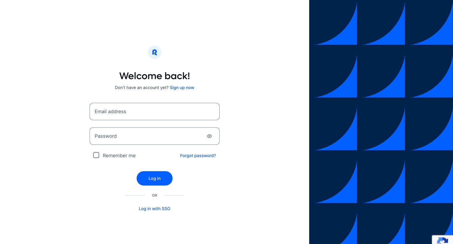 Remote - Welcome back! screen