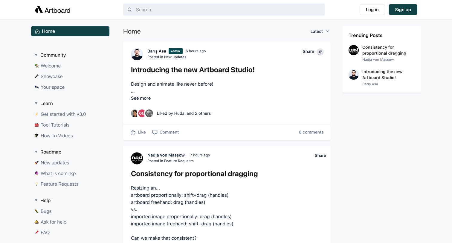 Artboard Studio - Home | Artboard Studio screen