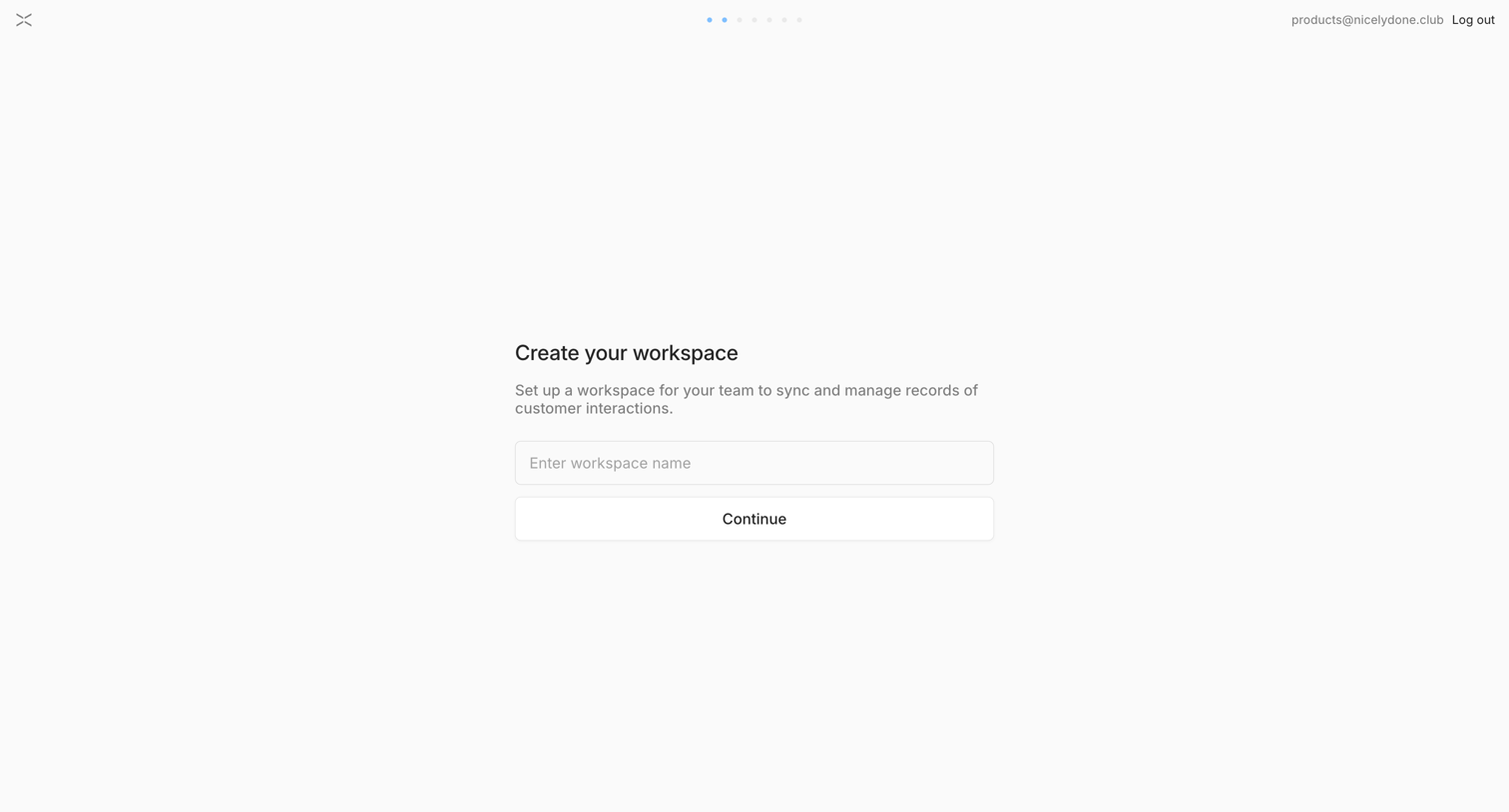 Lightfield - Lightfield - Create Workspace screen