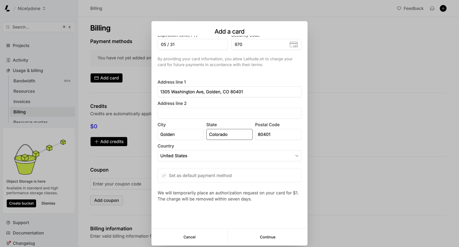 Billing – Dashboard - Latitude.sh from Latitude.sh