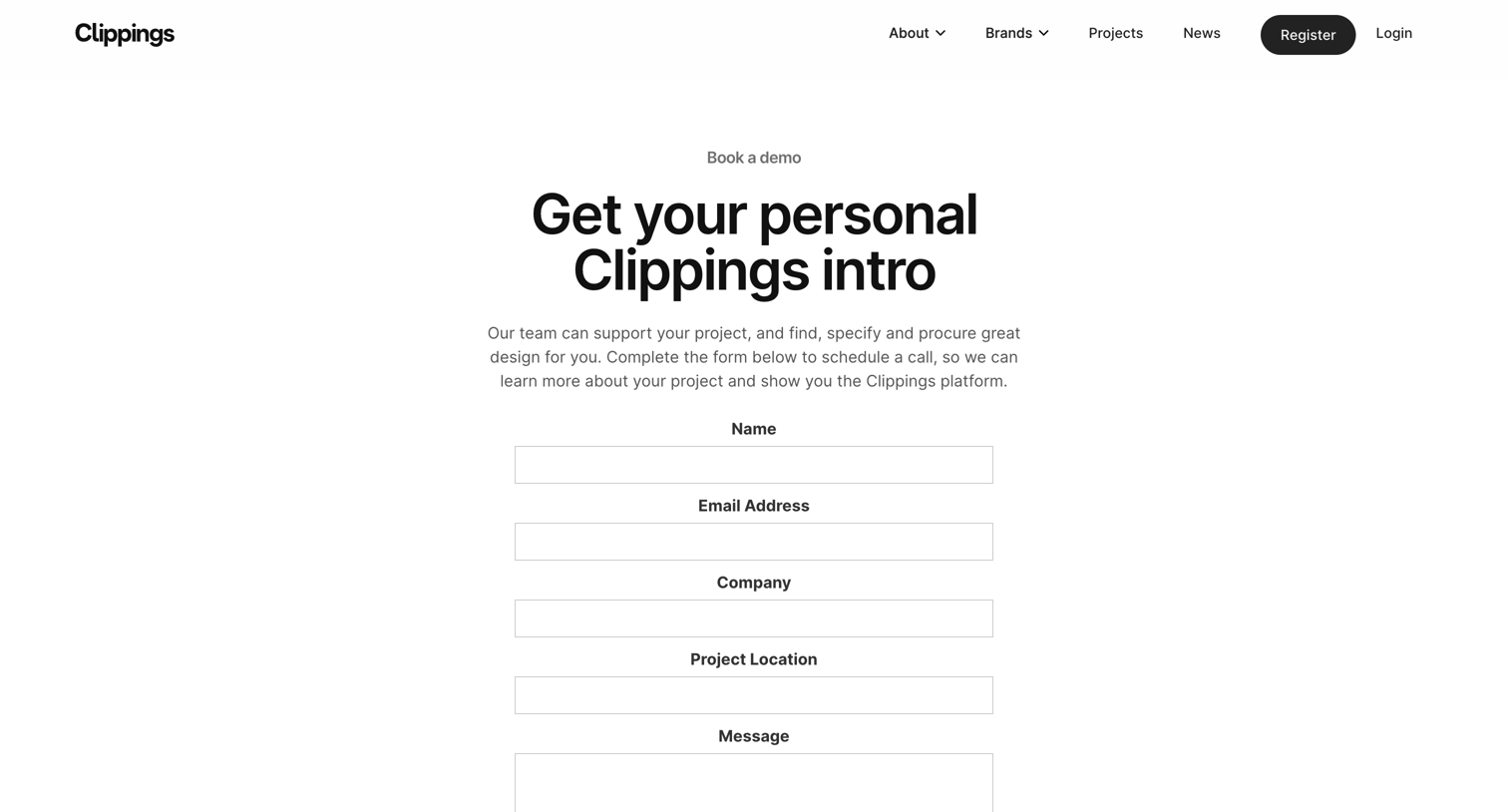 Clippings - Clippings – Discuss your project screen