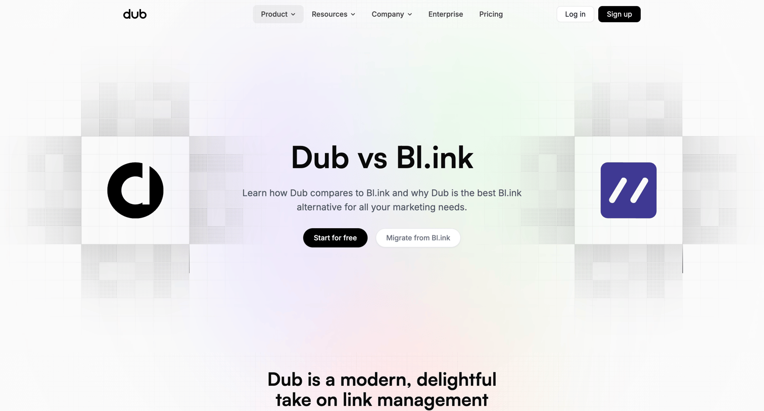 Dub - Bl.ink vs. Dub.co | The 1 Bl.ink Alternative Dub.co screen
